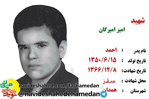 وصيتنامه شهید امیر امیرگان