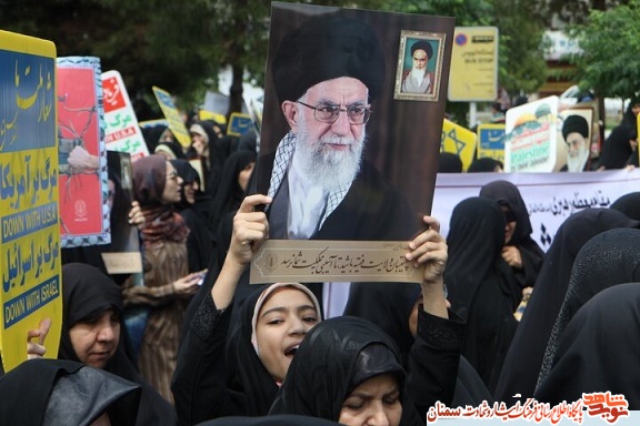 حضور جامعه ایثارگری سمنان در راهپیمایی روز قدس