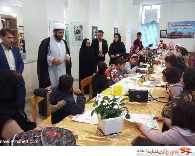 مسابقه نقاشی وخطاطی در شهرستان صحنه برگزار شد
