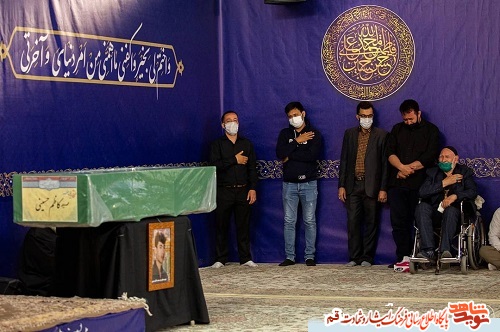وداع با پیکر مطهر شهید مدافع حرم«سید کاظم حسینی»