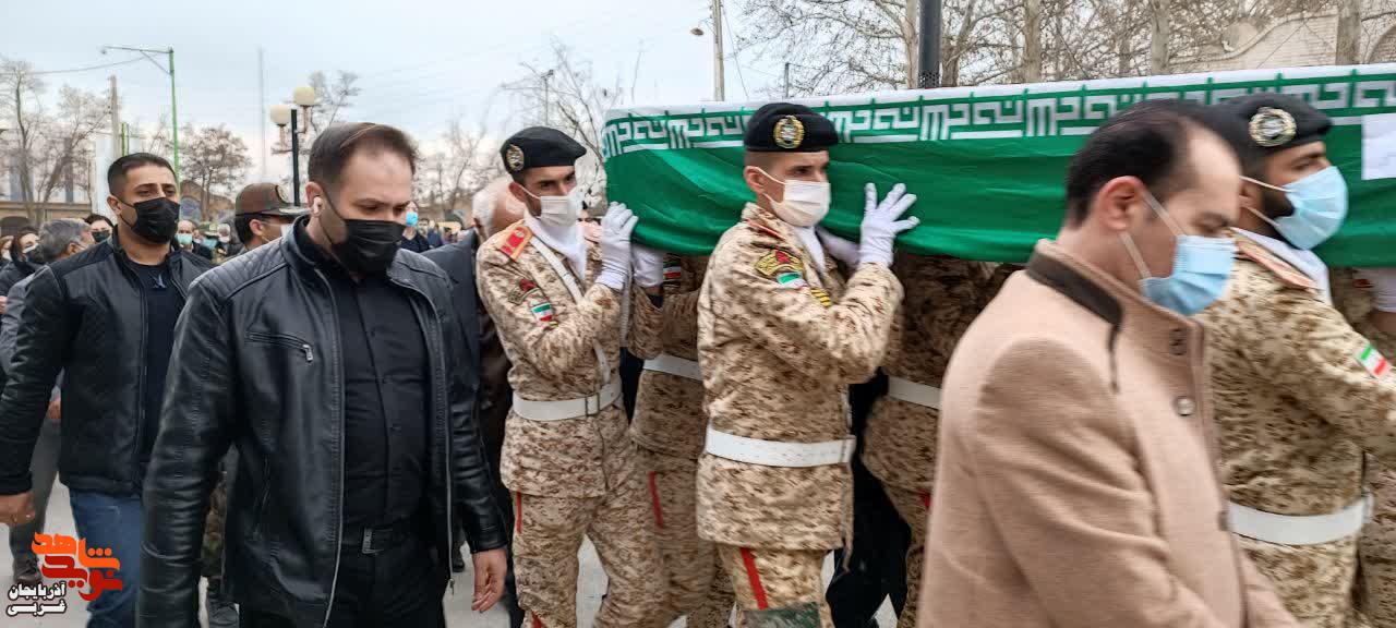 گزارش تصویری/ تشییع پیکر جانباز گرانقدر ۷۰ درصد «حسن یوسفی دیزج»