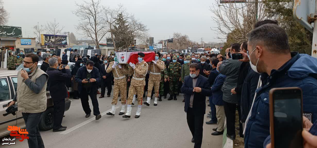 گزارش تصویری/ تشییع پیکر جانباز گرانقدر ۷۰ درصد «حسن یوسفی دیزج»