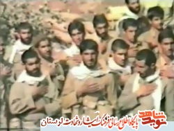 فیلم/ مداحی رزمندگان لشکر 57 حضرت ابوالفضل در جبهه