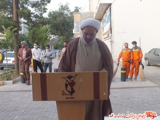 برگزاری مراسم رونمایی نمادین، از تابلو شهید «محمد تقی حیدر زاده» در قم