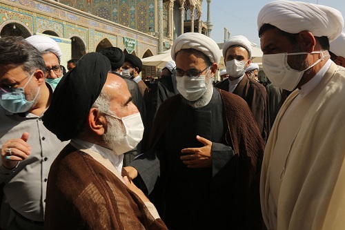 مراسم تشییع پیکر مطهر همسر شهید علی اوسطی در قم برگزار شد