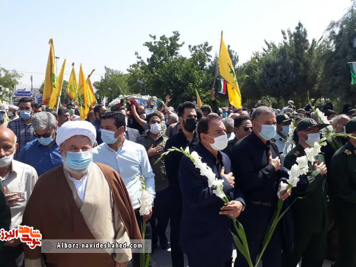 مراسم وداع و تشییع با پیکر «یادگار جبهه‌ها» در کرج برگزار شد