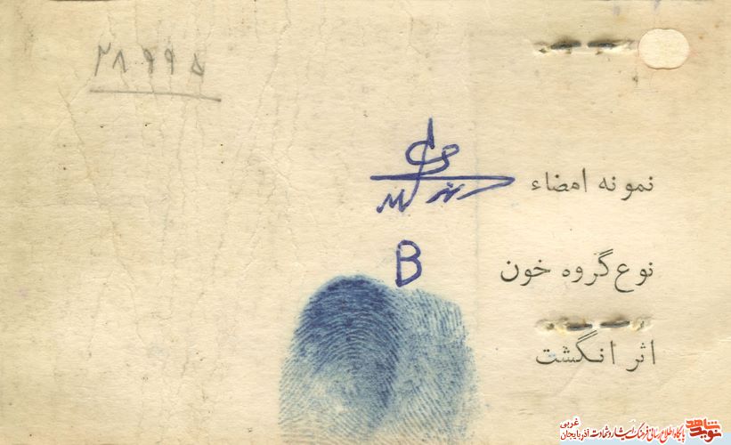 اسناد/مدارک شهید «محمود سمندری»
