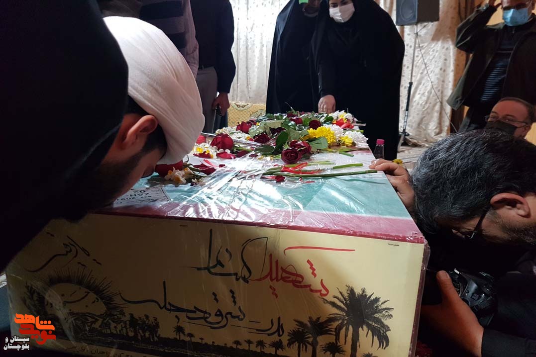 آیین استقبال از شهید گمنام در محل اداره کل بنیاد شهید زاهدان