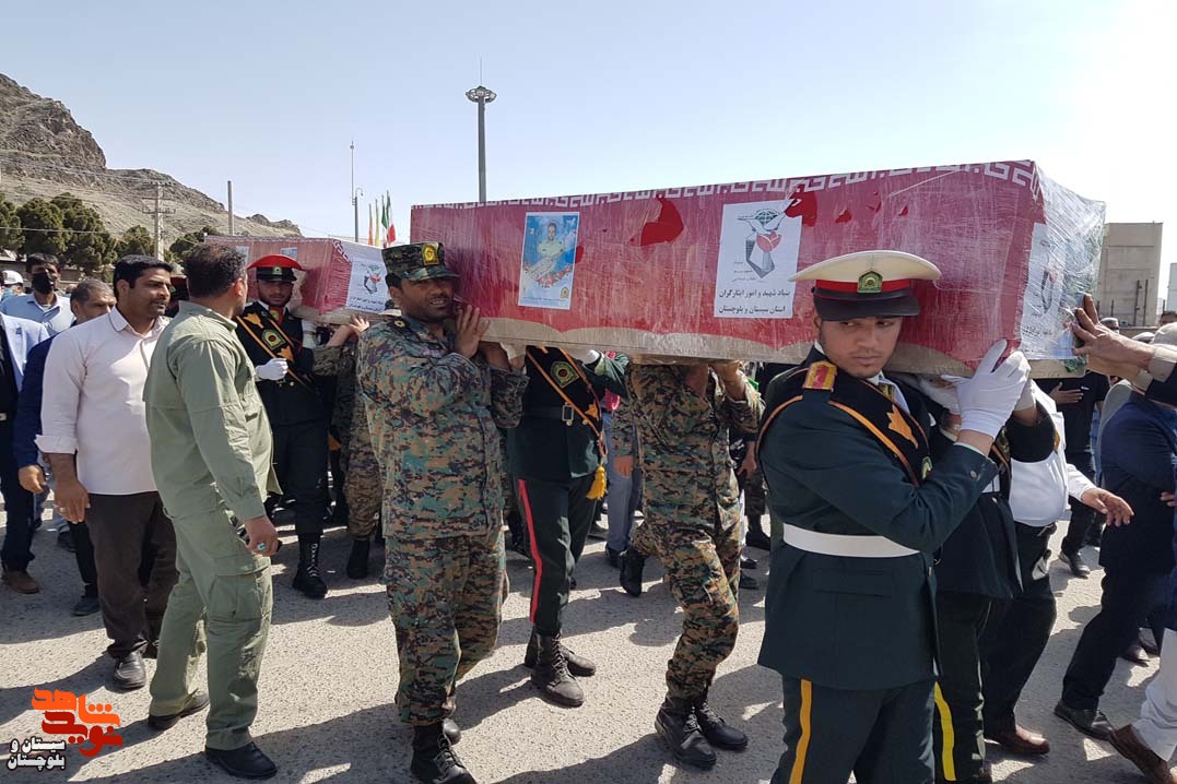 پیکر مطهر ۲ شهید فراجا در زاهدان تشییع شد