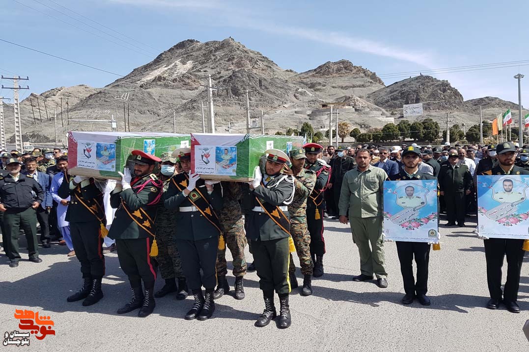 پیکر مطهر ۲ شهید فراجا در زاهدان تشییع شد