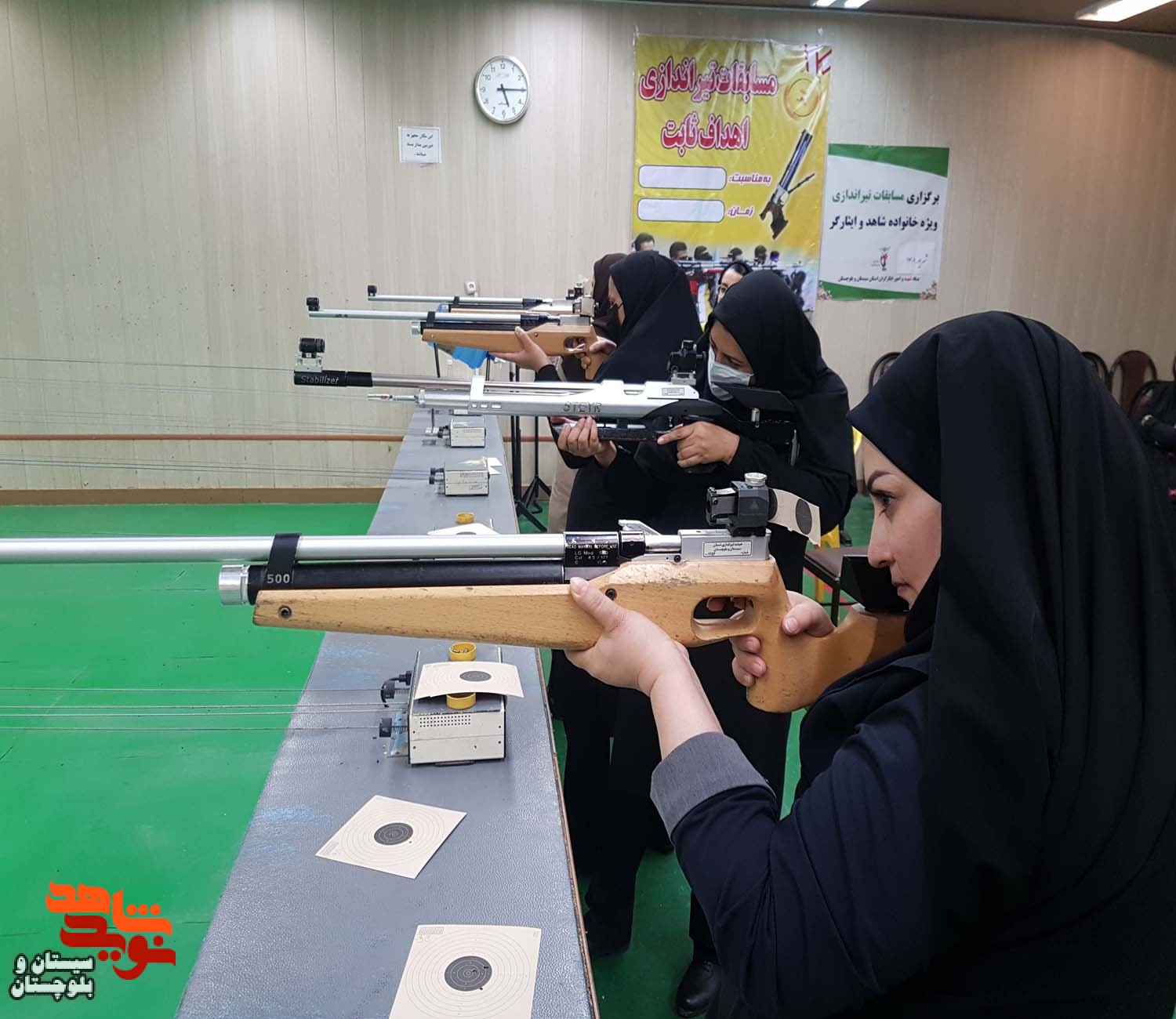 برگزاری مسابقه تیراندازی ویژه بانوان شاهد و ایثارگر در شهرستان زاهدان