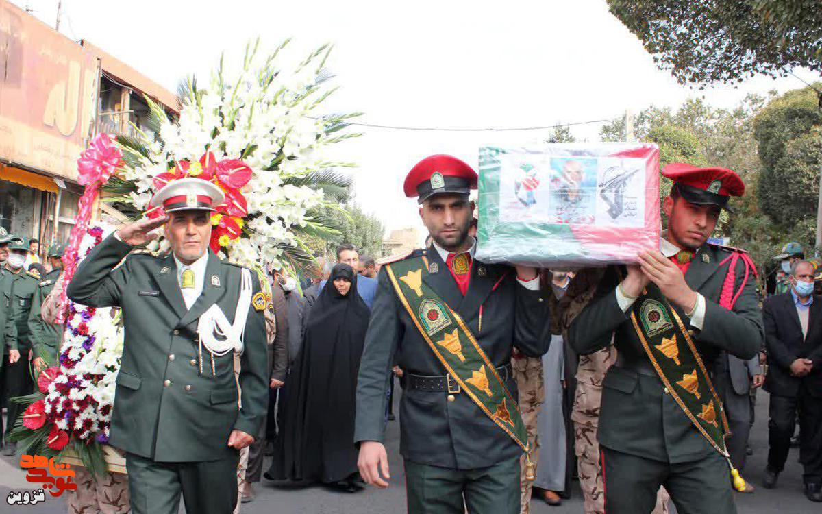 پیکر مطهر جانباز شهید عباس جاملکی در قزوین تشییع شد