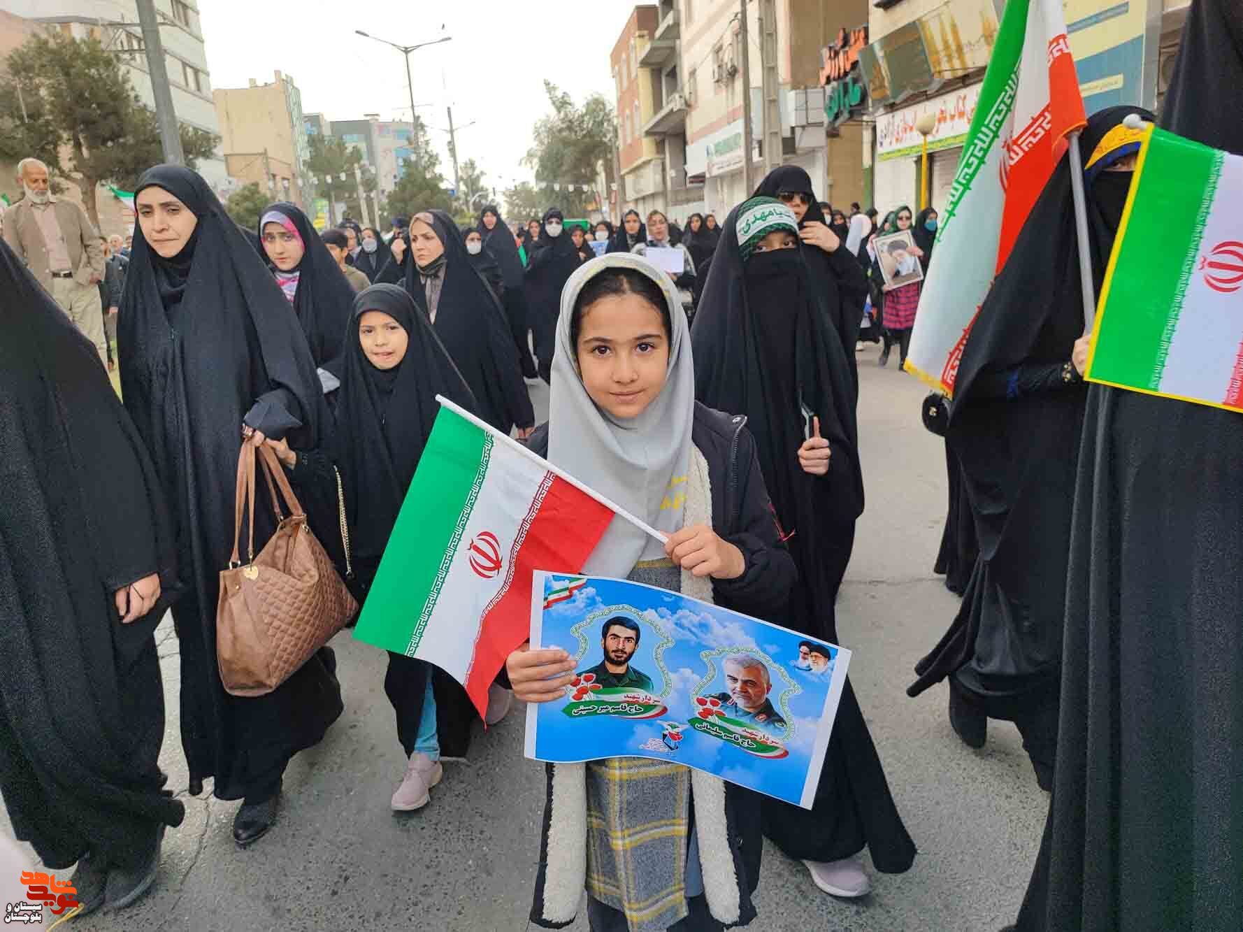 راهپیمایی یوم الله ۲۲بهمن در شهرستان زاهدان برگزار شد