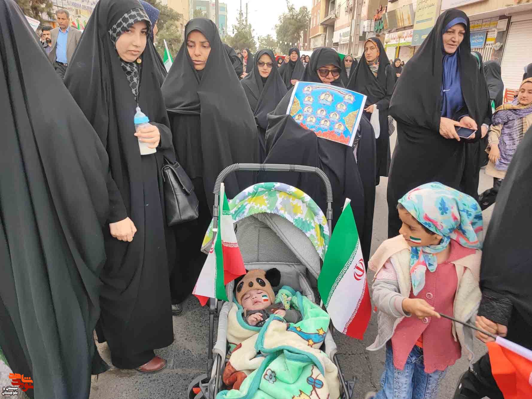 راهپیمایی یوم الله ۲۲بهمن در شهرستان زاهدان برگزار شد