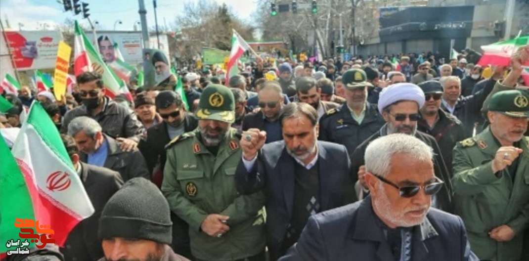 راهپیمایی  یوم الله 22بهمن در شهرستان بجنورد برگزار شد