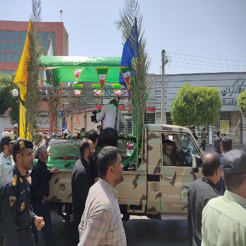 برگزاری مراسم تشییع شهید امنیت «محمدرضا اسدالهی» در شهرستان بندرلنگه