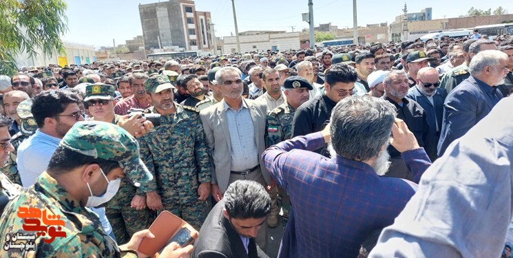 پیکر مطهر 2 شهید کلانتری 16 زاهدان تشییع شد