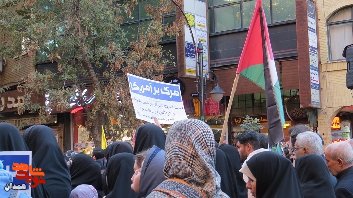 گزارش تصویری| راهپیمایی مردم همدان برعلیه جنایات اسرائیل