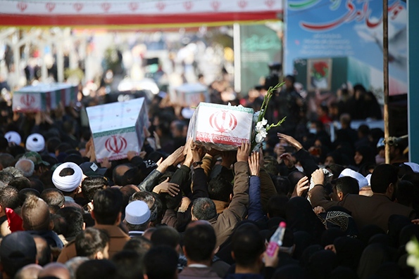 تشییع باشکوه پیکر مطهر ۴ شهید گمنام در کردستان