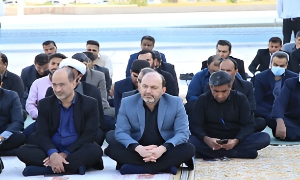 برگزاری آیین عزاداری ایام فاطمیه در جوار شهید گمنام استانداری هرمزگان