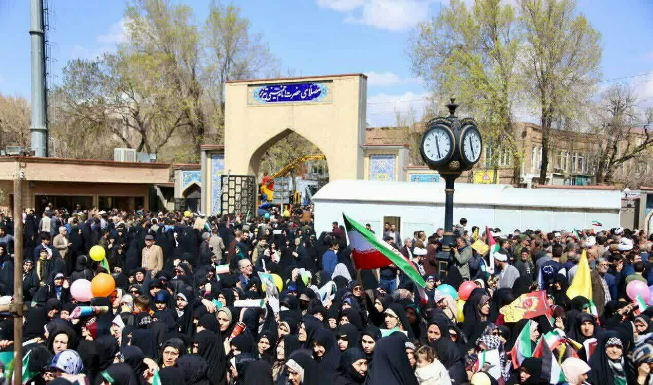 حضور یکپارچه و فریاد رسای مردم تبریز