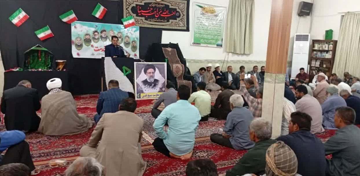 برگزاری مراسم محوری گرامیداشت شهدای خدمت در دهستان خمک شهرستان زهک