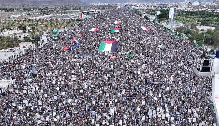 راهپیمایی میلیونی مردم یمن در حمایت از غزه