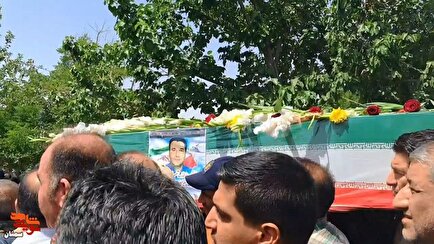 کلیپ/ تصاویری از مراسم تشییع شهید «حمید سعیدی» در روستای لاسجرد