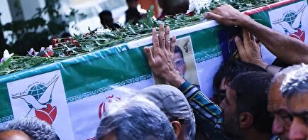 کلیپ/ مراسم وداع و تشییع شهید «میلاد ملک»