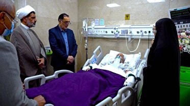عیادت رئیس بنیاد شهید و امور ایثارگران از پدر شهید معزز سپهبد سیدعبدالرحیم موسوی