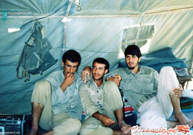 از چپ: شهید محمود مرادی - احمدی - رئیسی