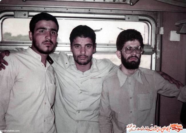 از چپ: شهید اسماعیل زاهدی - شهید محمد هدایتتی -شهید مشیدی