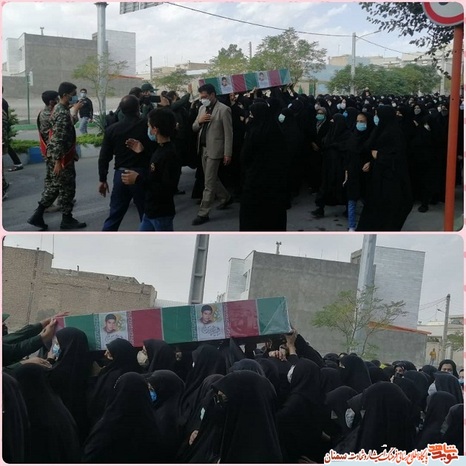 مراسم تشییع پیکر پاک شهید سعید حسنان - پانزدهم مهرماه ۱۴۰۰ گلزار شهدای شهرستان سرخه