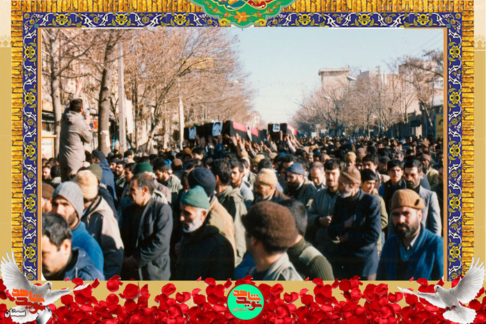 مراسم تشییع پیکر شهید موسی‌الرضا سعدی - شهرستان شاهرود