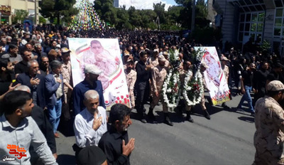 مراسم تشییع شهدای گران‌قدر شبستانی و علی‌حسینی- چهاردهم اردیبهشت‌ماه ۱۴۰۲ خیابان امام تا گلزار شهدای فردوس رضای شهرستان دامغان