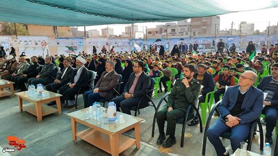 آیین زنگ مقاومت به مناسبت سالگرد شهادت حاج قاسم سلیمانی- سیزدهم دیماه ۱۴۰۲ مدرسه ابتدایی پسرانه شاهد شهرستان سمنان