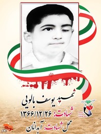 شهید یوسف بالوی فرزند فاضل و لمیه در اولین روز از آدر ماه سال 1358 شمسی در شهر دره شهر دیده به جهان گشود .وی که در اول پیروزی انقلاب اسلامی ملت ایران به رهبری امام خمینی (ره) متولد شده بود و دوران کودکی خود را در زمان جنگ تحمیلی رژیم بعث عراق علیه ملت ایران سپری می کرد در حالیکه دانش آموز کلاس دوم ابتدایی بود به تاریخ بیست و ششم اسفند ماه سال 1366 بر اثر بمباران هوایی شهر آبدانان به شهادت رسید.مزار این شهید در جوار مرقد امامزاده سید صلاح الدین آبدانان قرار دارد.