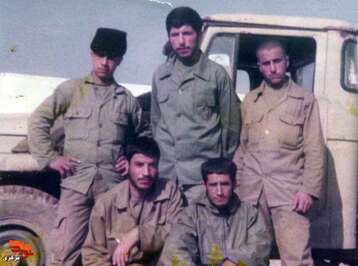 از چپ: جانباز محمد نعیمی - شهید خسرو رفیعی - شهید علی محمد سلیمی - ...