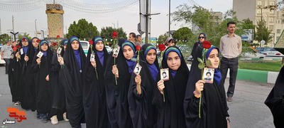 کاروان نوجوانان در شادپیمایی عید غدیر به نیابت از شهدا- پنجم تیرماه ۱۴۰۳ میدان کوثر تا میدان امام علی(ع) شهرستان سمنان