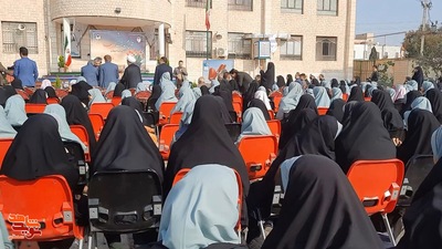 مراسم زنگ شهید به مناسبت روز بزرگداشت شهدا- بیست و دوم اسفندماه ۱۴۰۳ مدرسه دخترانه شاهد فاطمه‌زهرا(س) شهرستان سمنان